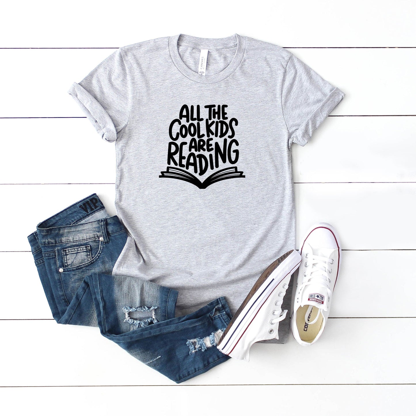 All The Cool Kids Are Reading | Youth Short Sleeve Crew Neck