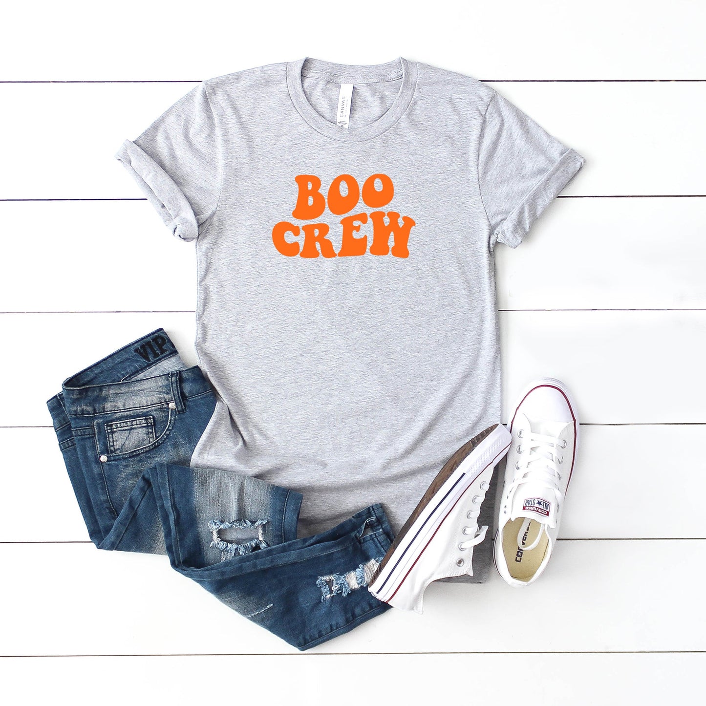 Boo Crew Wavy | Youth Short Sleeve Crew Neck