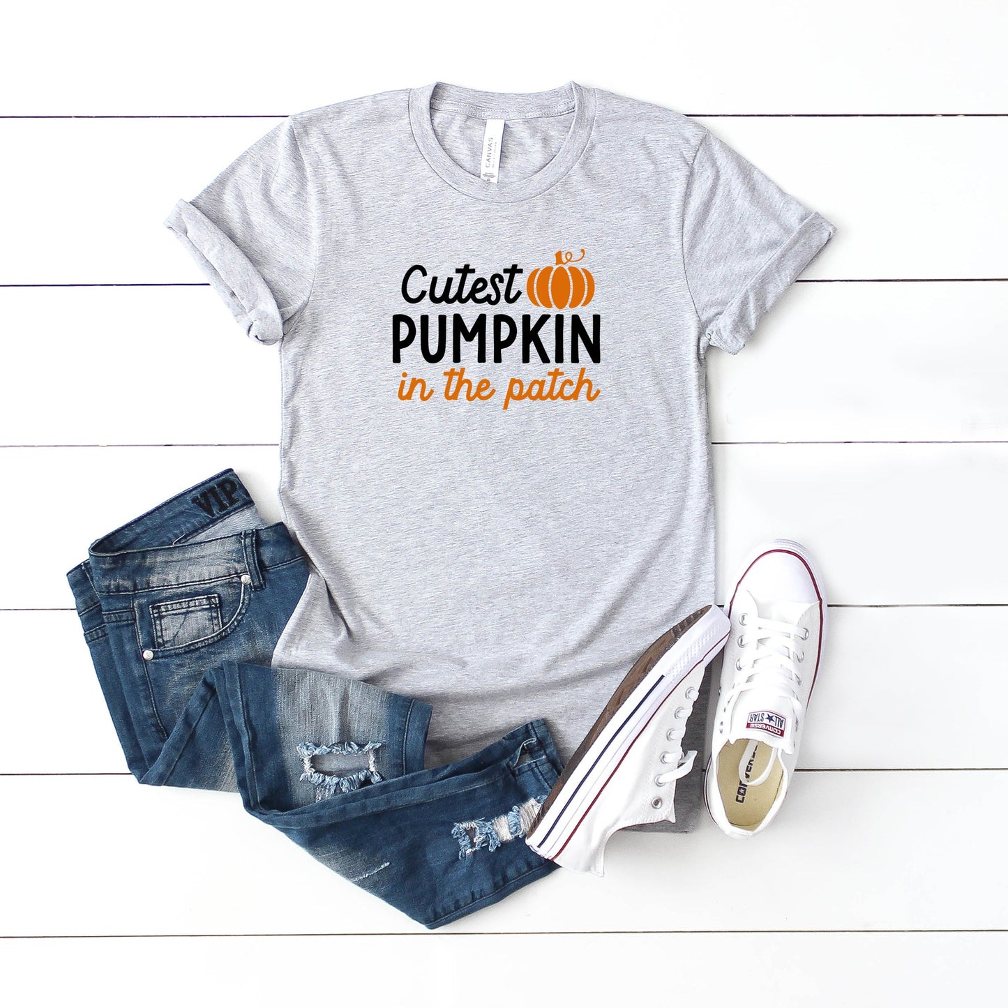 Cutest Pumpkin In The Patch Colorful | Youth Short Sleeve Crew Neck