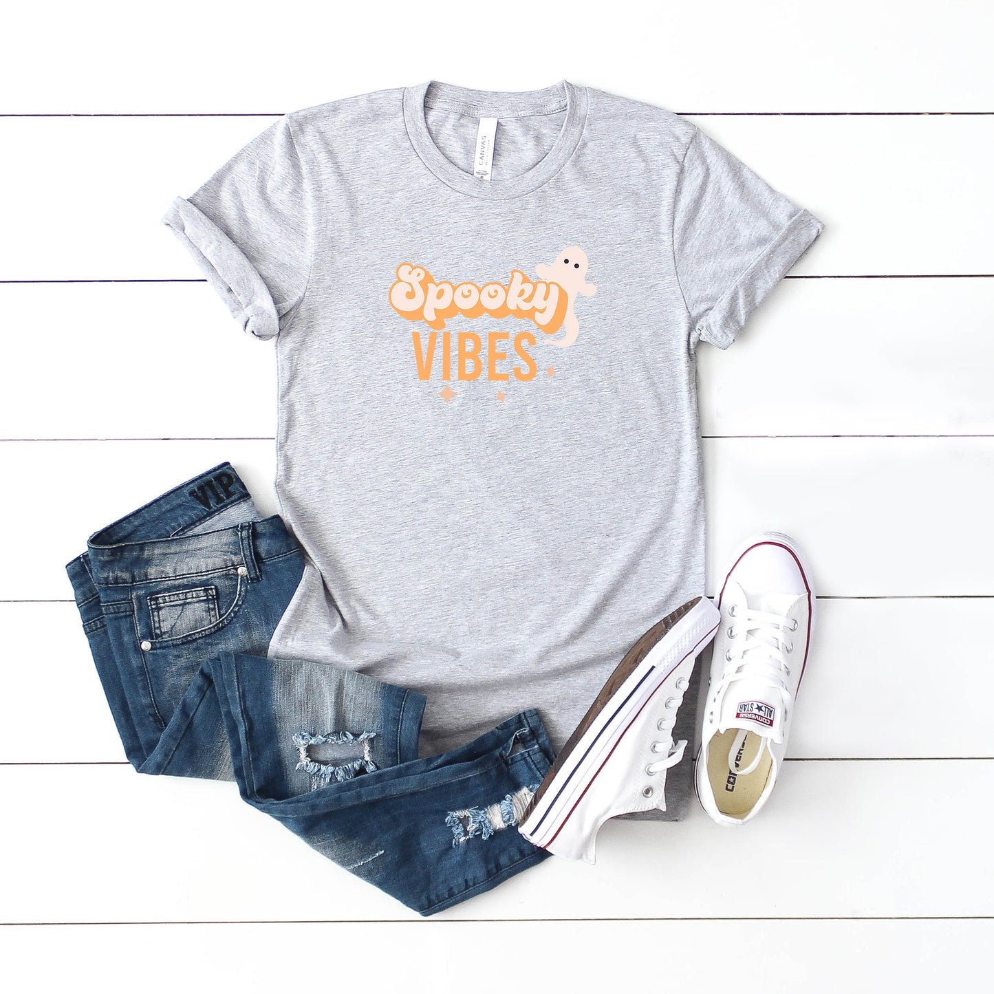 Spooky Vibes Colorful | Youth Short Sleeve Crew Neck