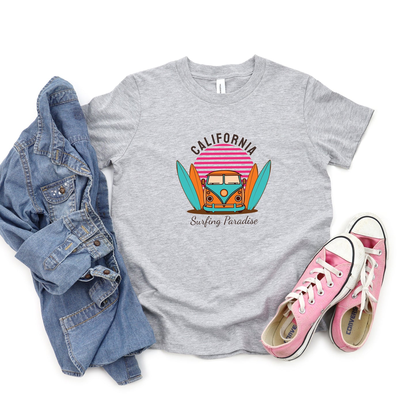 California Surfing Paradise | Youth Short Sleeve Crew Neck