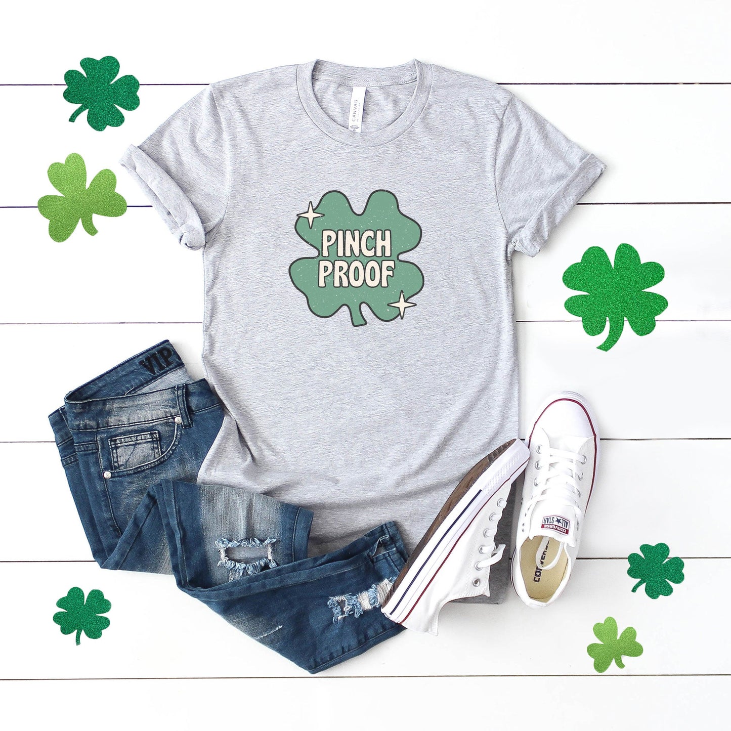 Pinch Proof Shamrock | Youth Short Sleeve Crew Neck