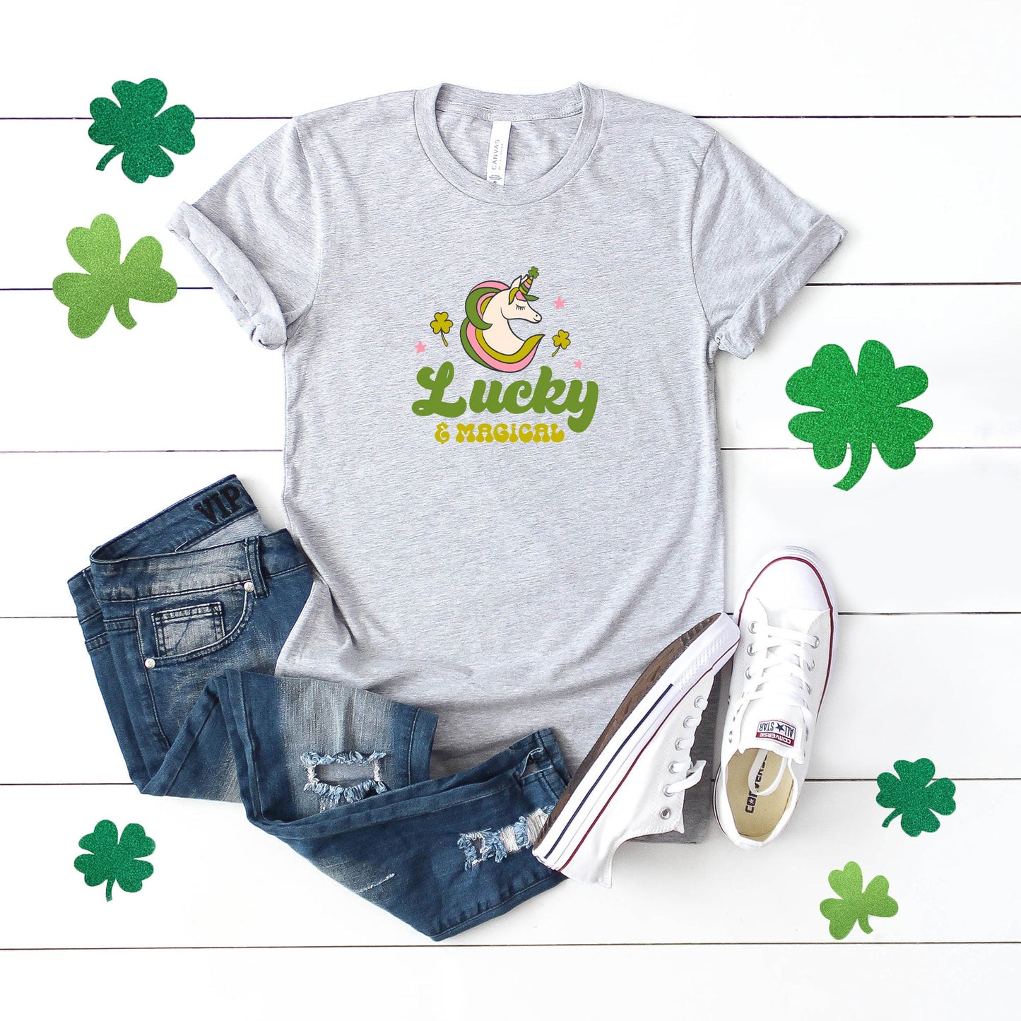 Lucky Magical Unicorn | Youth Short Sleeve Crew Neck