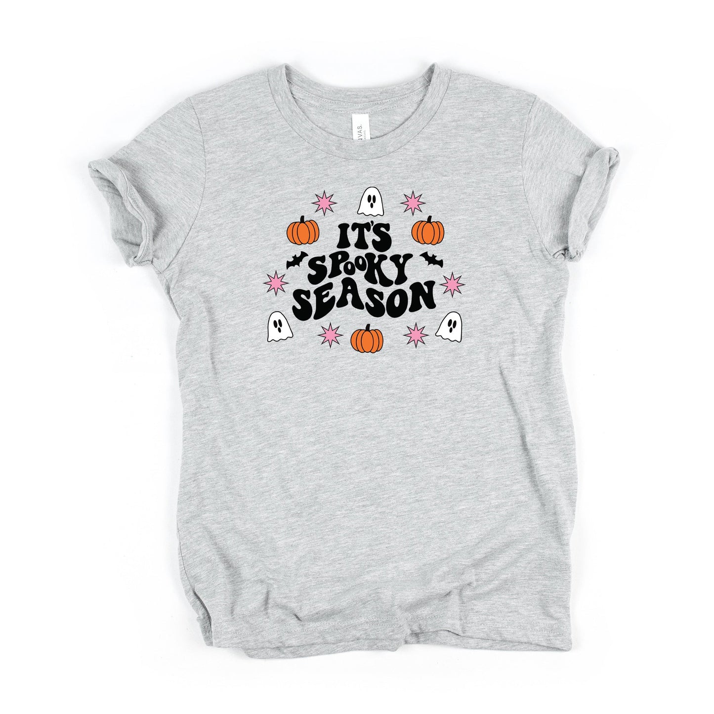 It's Spooky Season Ghost | Youth Short Sleeve Crew Neck