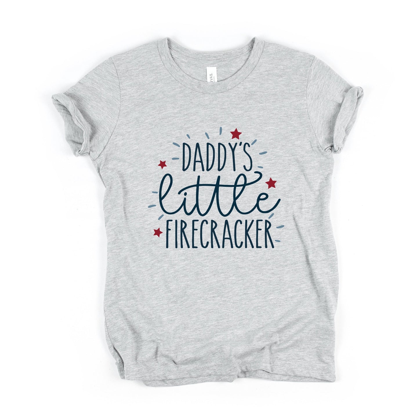 Daddy's Little Firecracker | Youth Short Sleeve Crew Neck