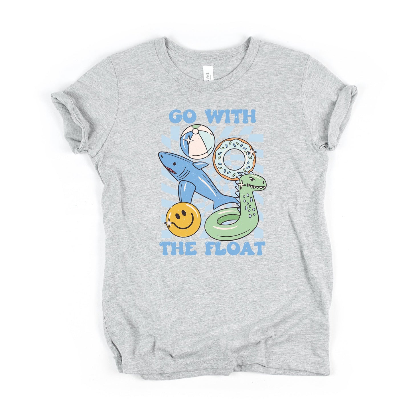 Go With The Float Blue | Youth Short Sleeve Crew Neck