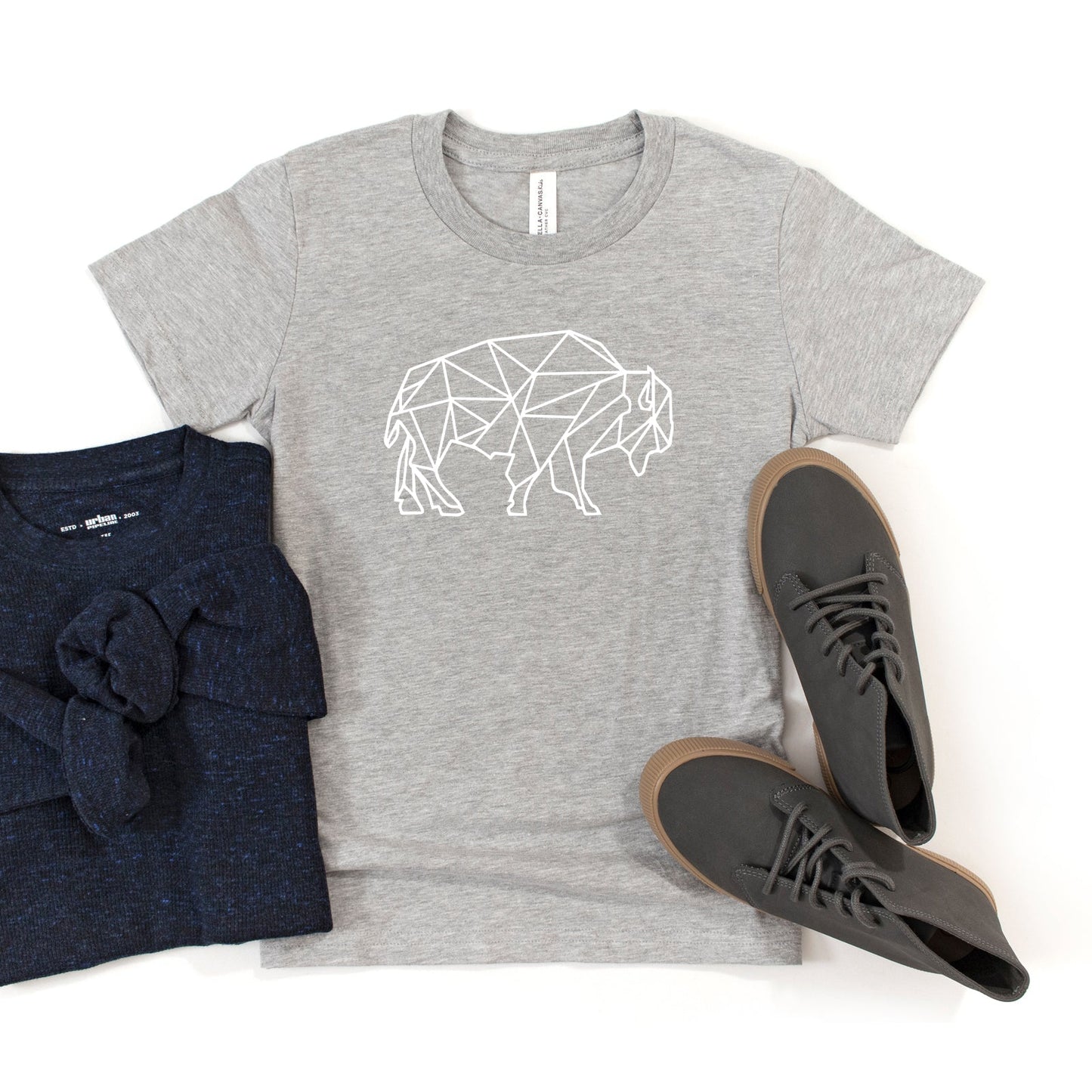 Geometric Buffalo | Youth Short Sleeve Crew Neck