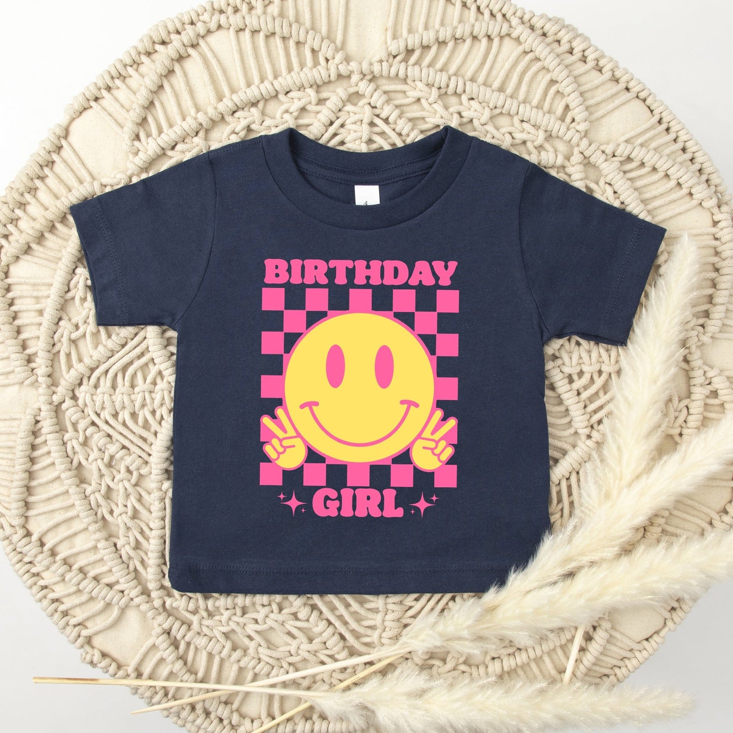 Birthday Girl Checkered | Youth Graphic Short Sleeve Tee