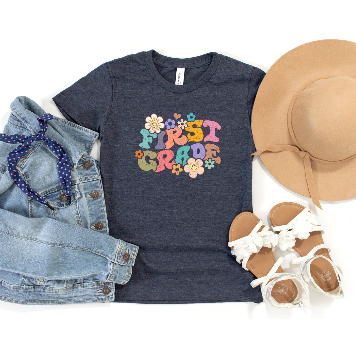 First Grade Flowers | Youth Graphic Short Sleeve Tee