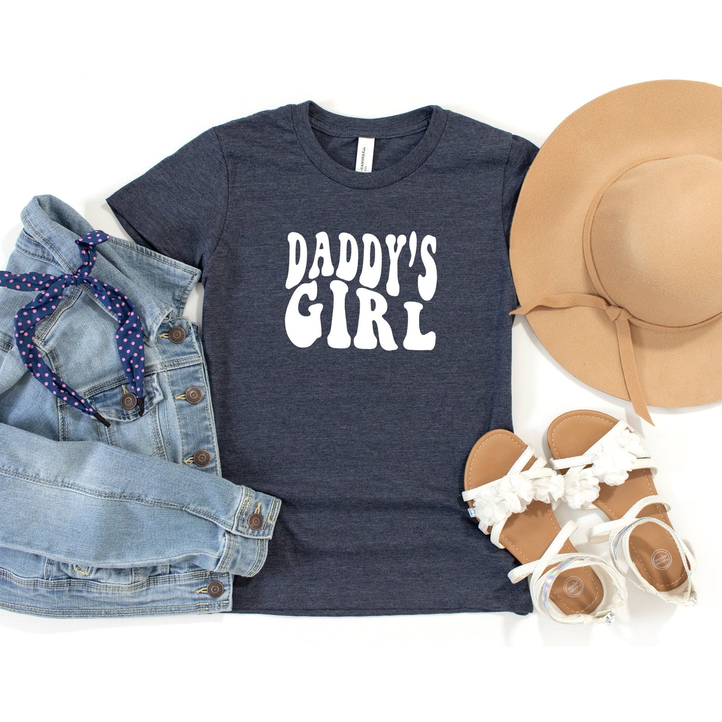 Daddy's Girl Wavy | Youth Short Sleeve Crew Neck