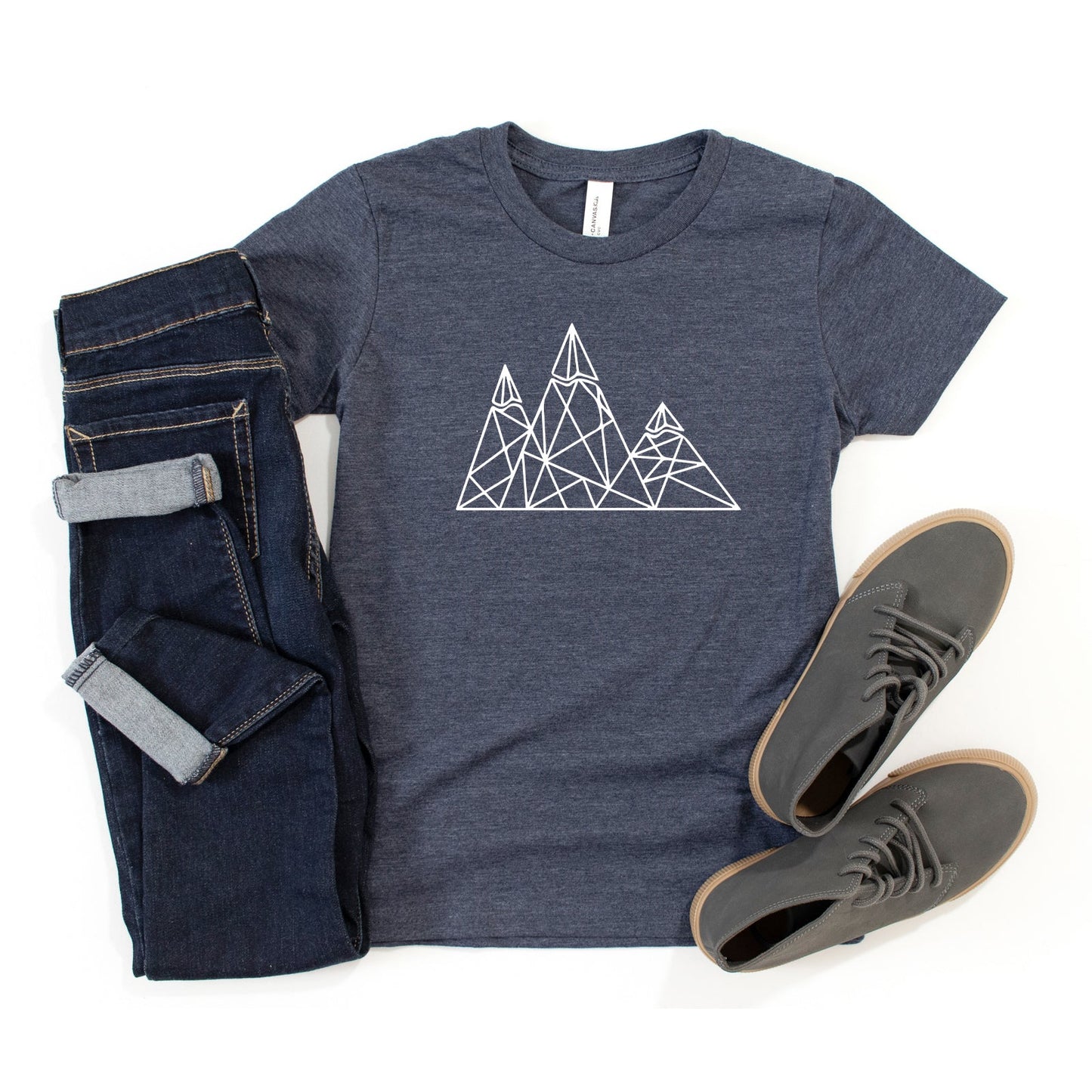 Geometric Mountains | Youth Short Sleeve Crew Neck