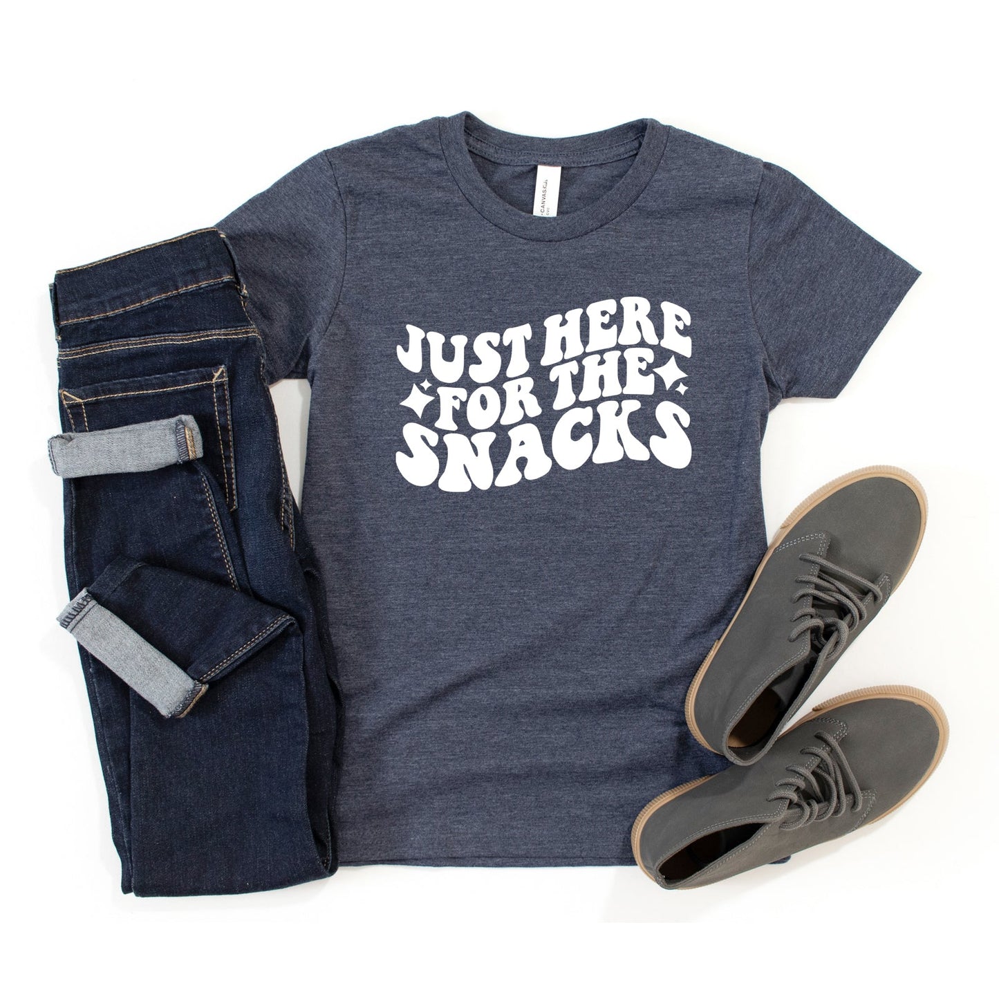 Here For The Snacks Stars | Youth Short Sleeve Crew Neck