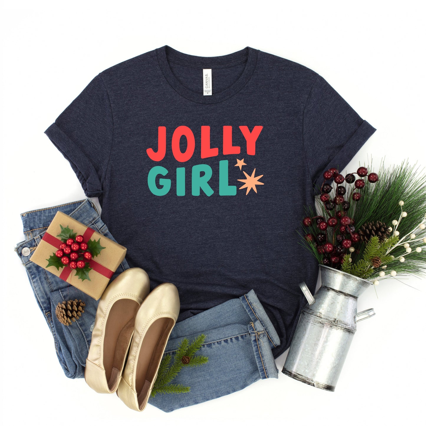 Jolly Girl Star | Youth Short Sleeve Crew Neck
