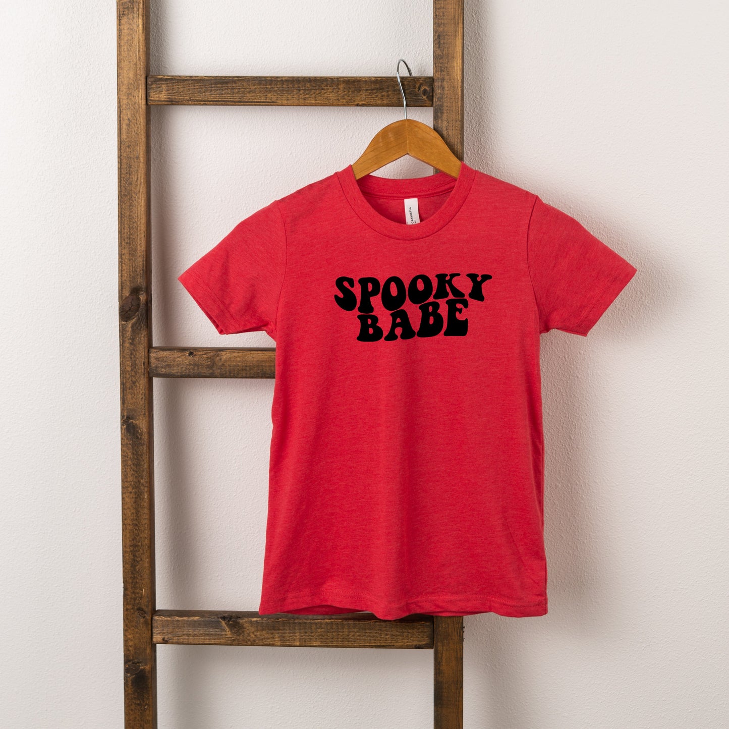 Spooky Babe Wavy | Toddler Short Sleeve Crew Neck