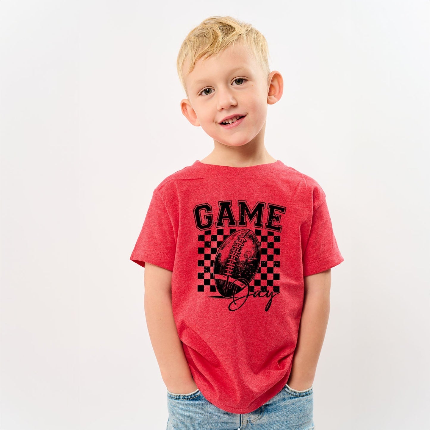 Retro Football Game Day | Youth Graphic Short Sleeve Tee
