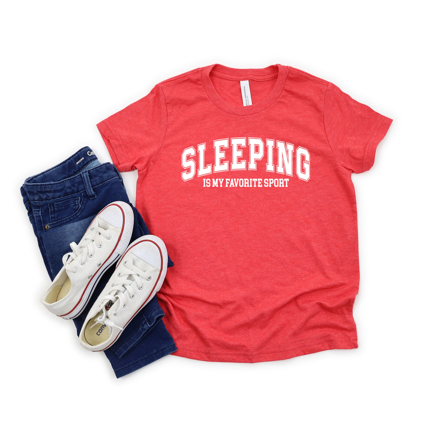 Sleeping is My Favorite Sport | Youth Short Sleeve Crew Neck