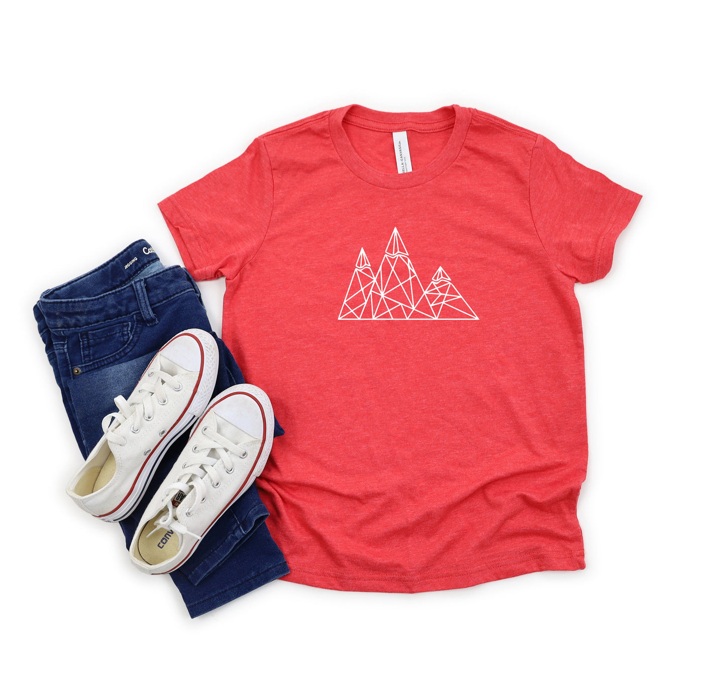 Geometric Mountains | Youth Short Sleeve Crew Neck