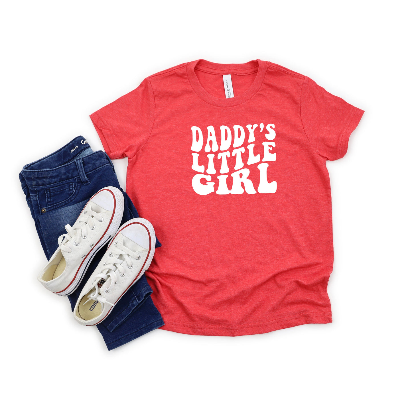 Daddy's Little Girl Wavy | Youth Short Sleeve Crew Neck