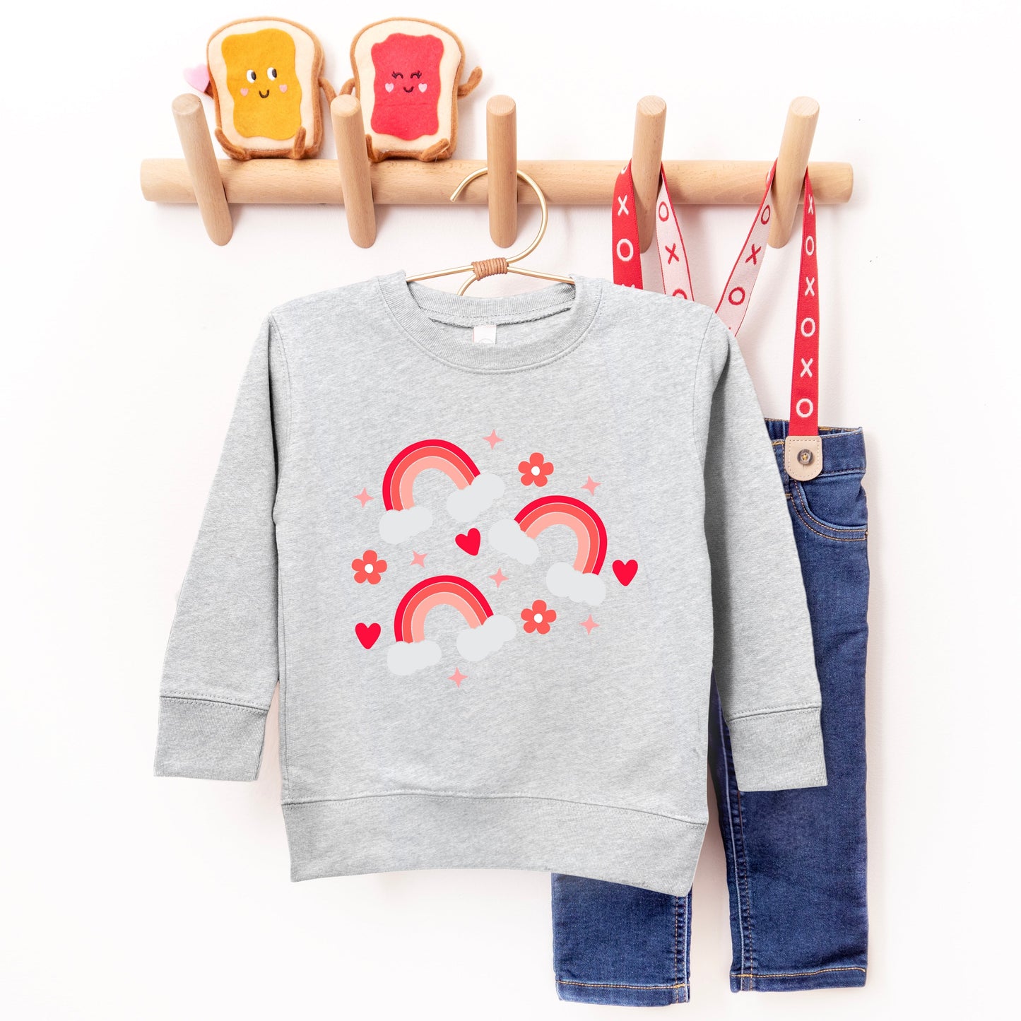 Valentine Rainbow | Youth Ultra-Soft Graphic Sweatshirt