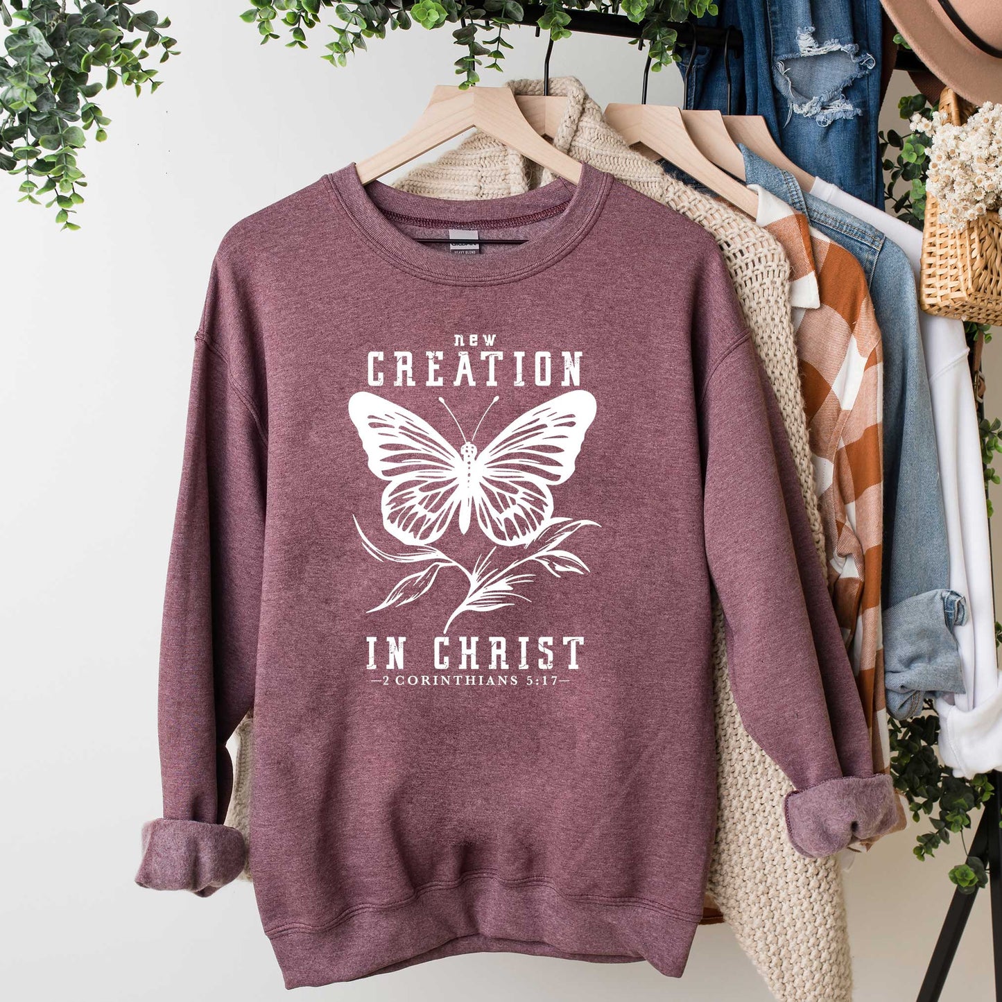 New Creation In Christ Butterfly | Sweatshirt
