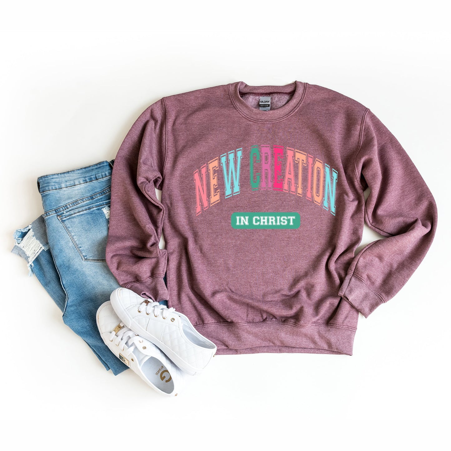 New Creation In Christ Colorful | Graphic Sweatshirt