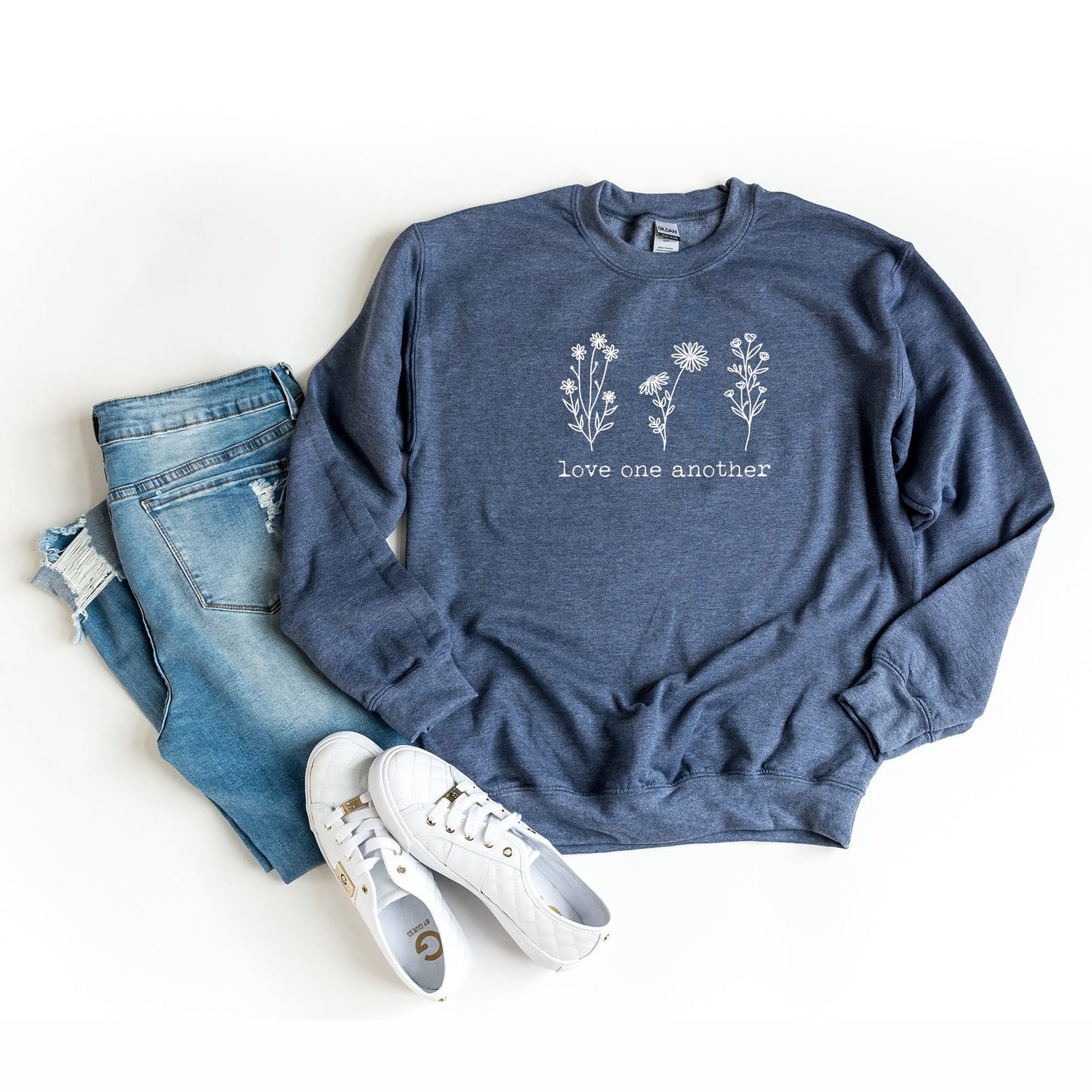 Love One Another Flowers | Sweatshirt
