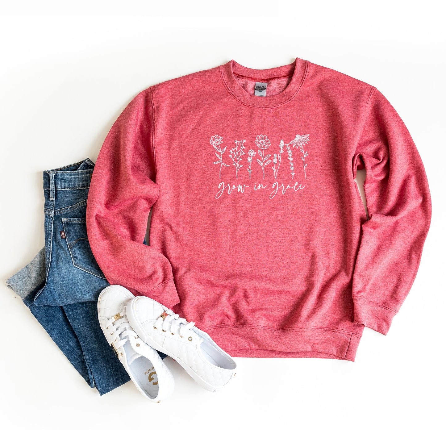 Grow In Grace Flowers | Sweatshirt