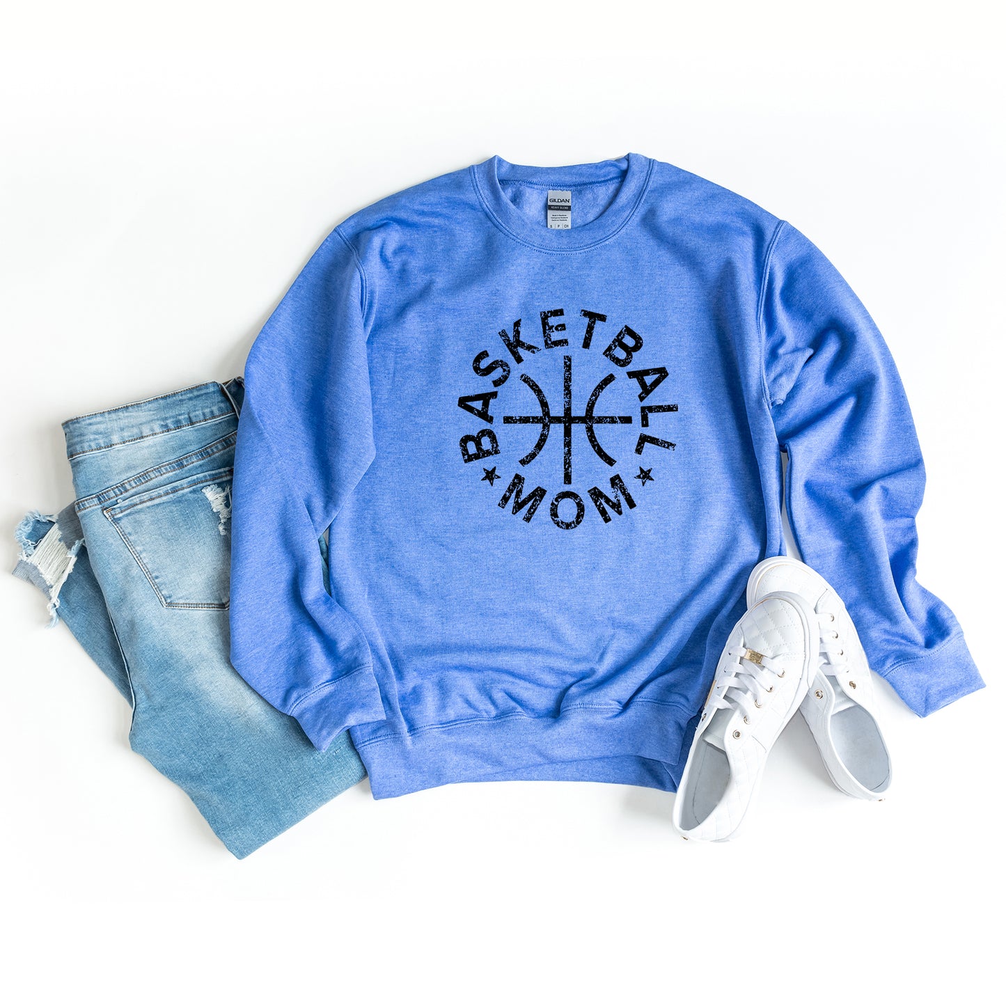 Basketball Mom Distressed | Sweatshirt