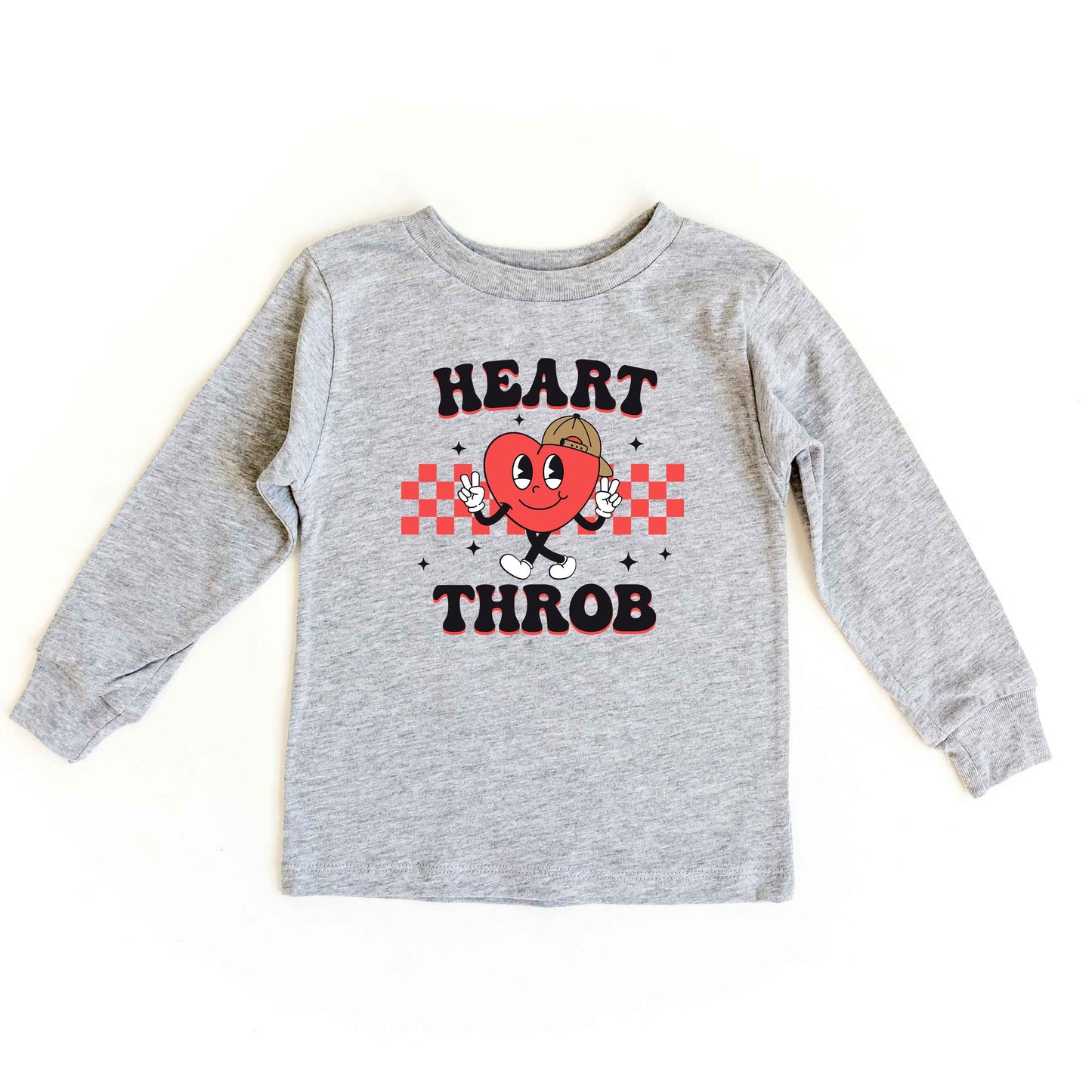 Checkered Heart Throb | Toddler Long Sleeve Tee