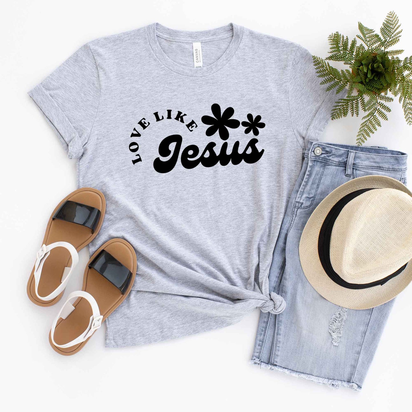 Love Like Jesus Flowers | Short Sleeve Crew Neck
