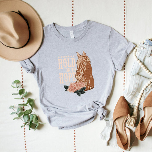 Hold On to Hope Horse | Short Sleeve Crew Neck