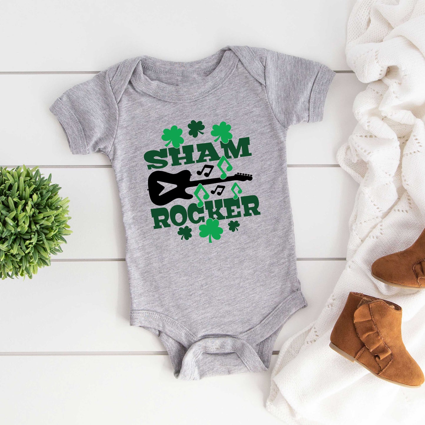 Shamrock Rocker | Baby Graphic Short Sleeve Onesie