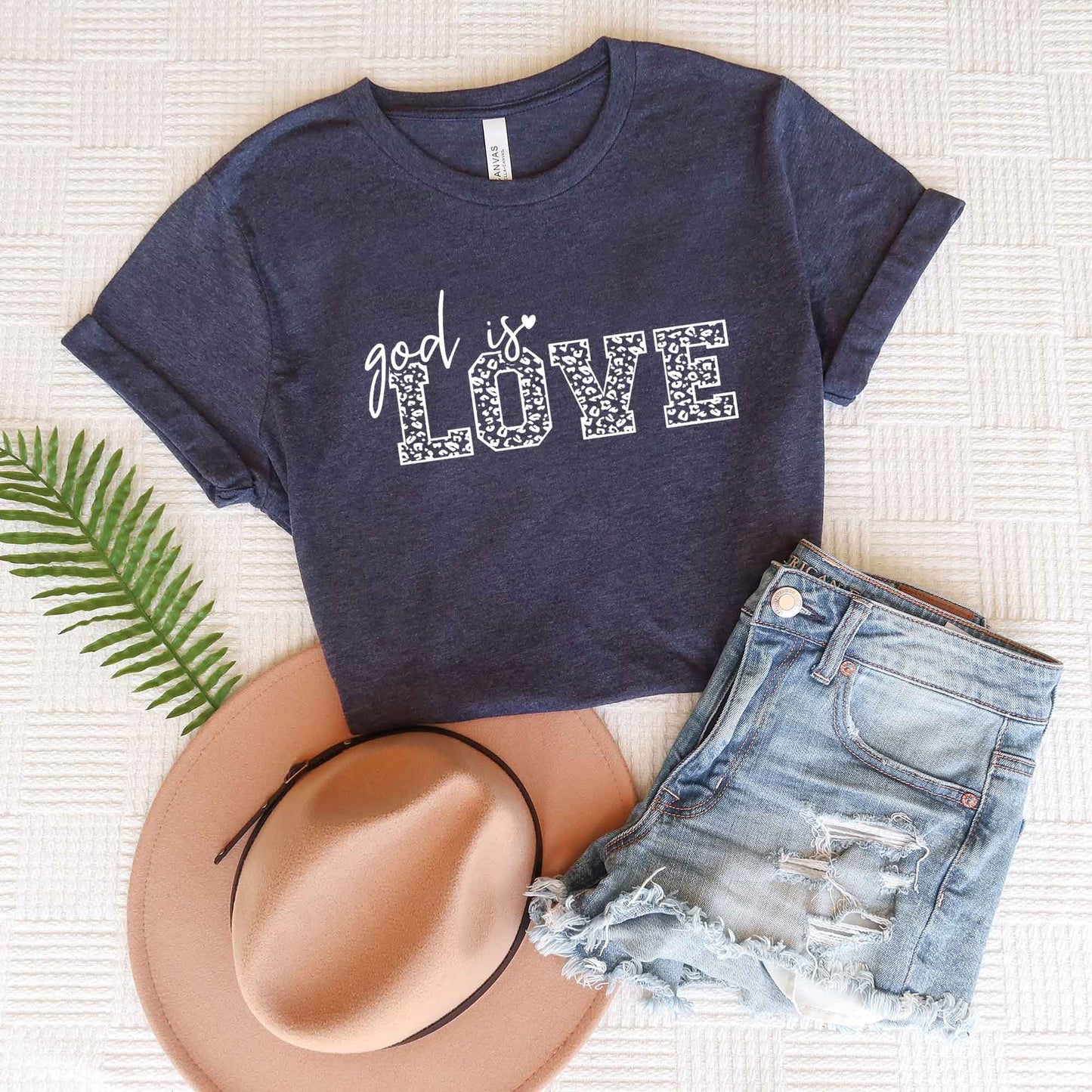 God Is Love Leopard | Short Sleeve Crew Neck