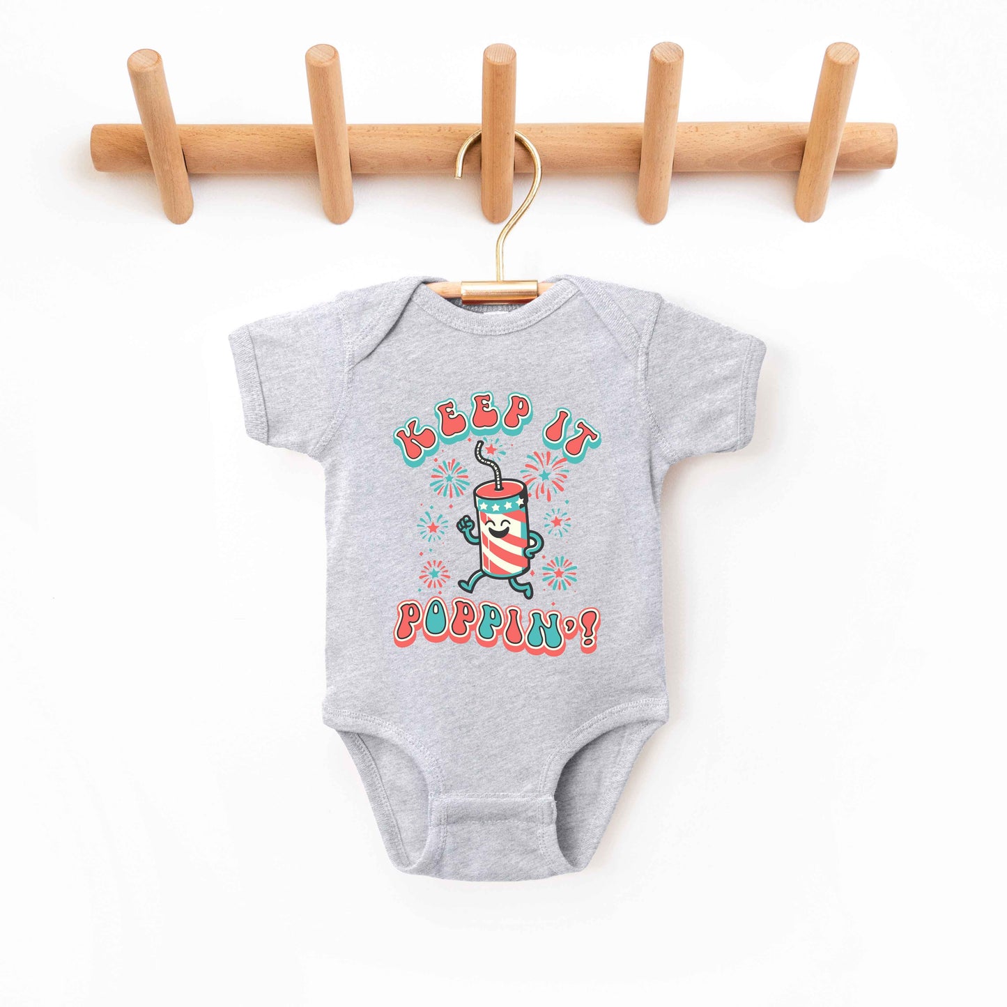 Keep It Poppin' Firework | Baby Graphic Short Sleeve Onesie