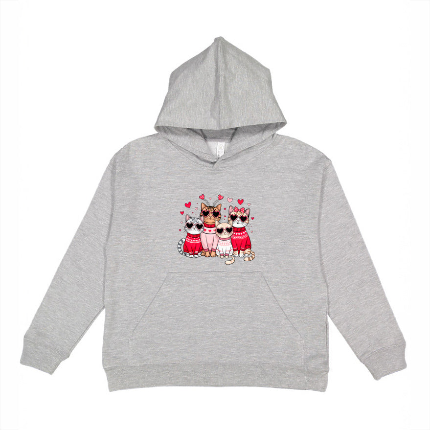 Valentine Kittens | Youth Graphic Hoodie