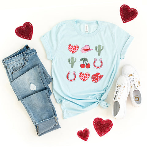 Cowgirl Valentine Chart | Short Sleeve Graphic Tee