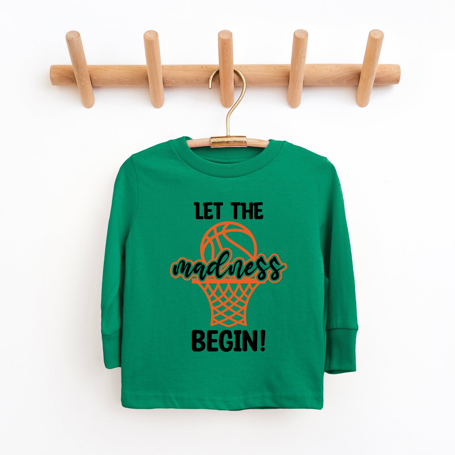 Basketball Madness Hoop | Youth Graphic Long Sleeve Tee