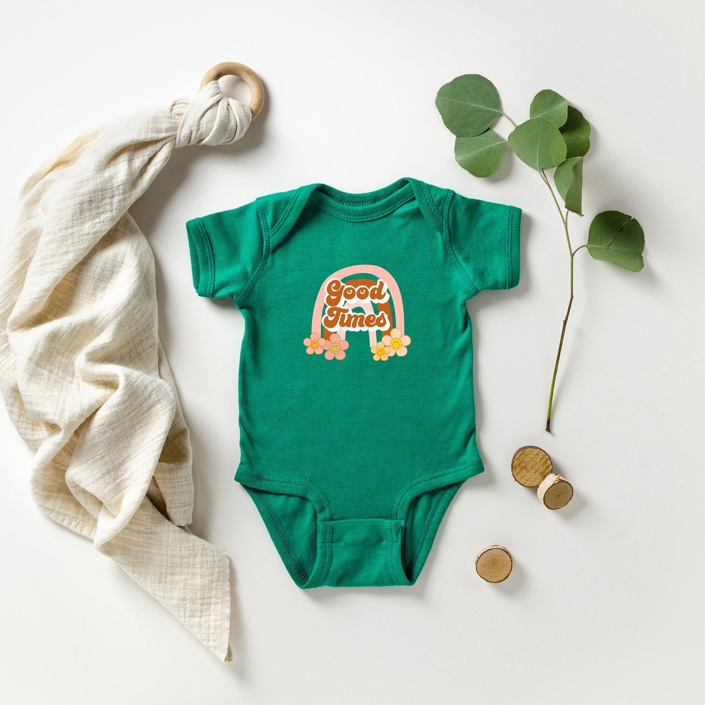 Good Times Rainbow | Baby Graphic Short Sleeve Onesie