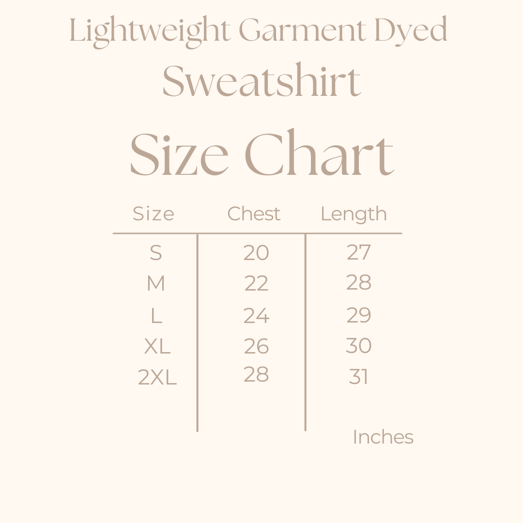 Comfy And Cozy Cursive | Lightweight Garment Dyed Sweatshirt