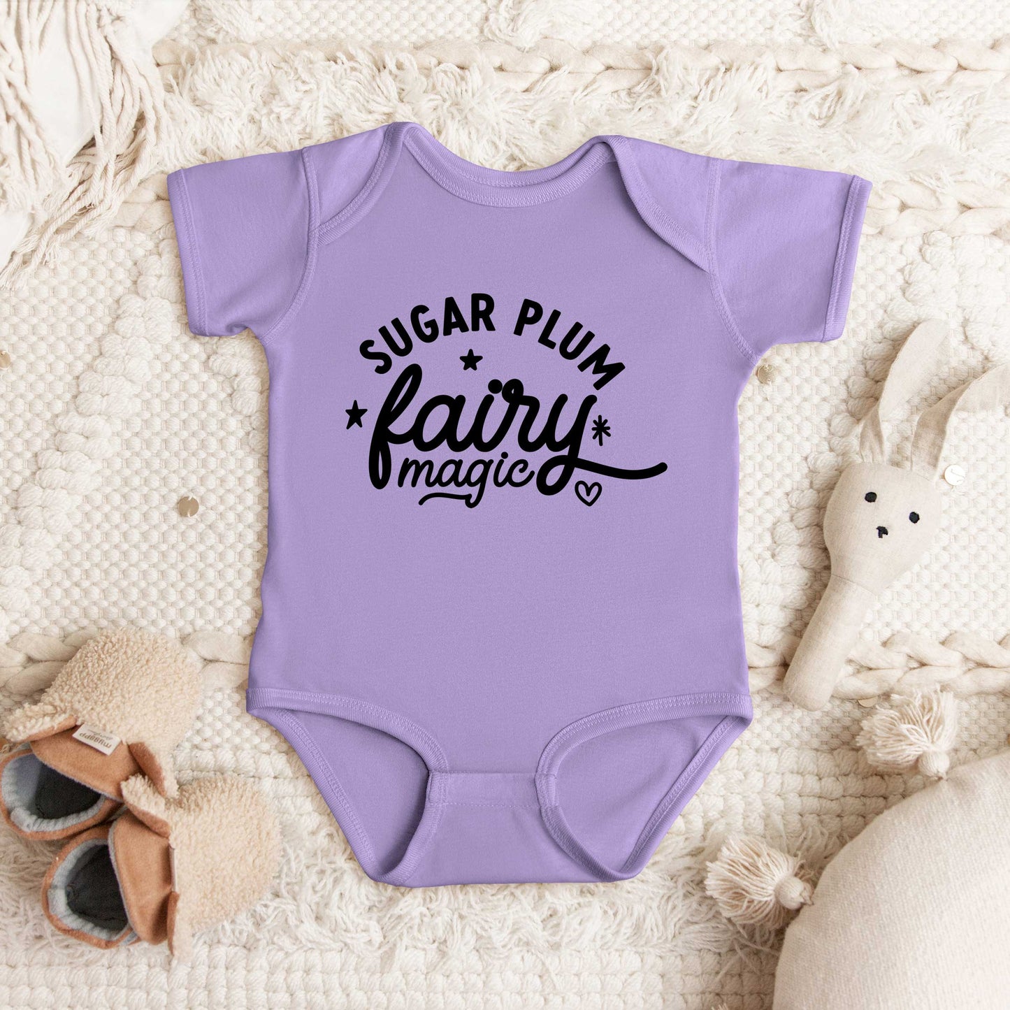 Sugar Plum Fairy Magic | Baby Graphic Short Sleeve Onesie
