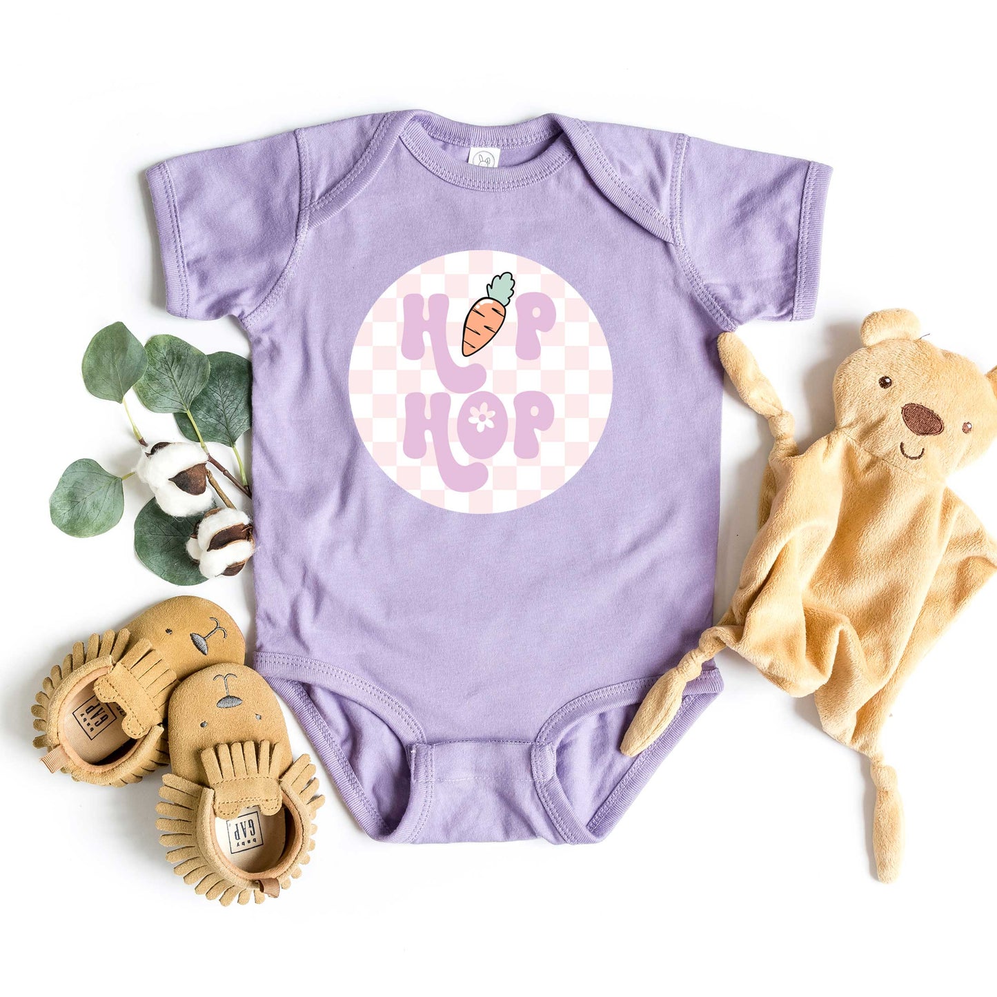 Checkered Hip Hop | Baby Graphic Short Sleeve Onesie