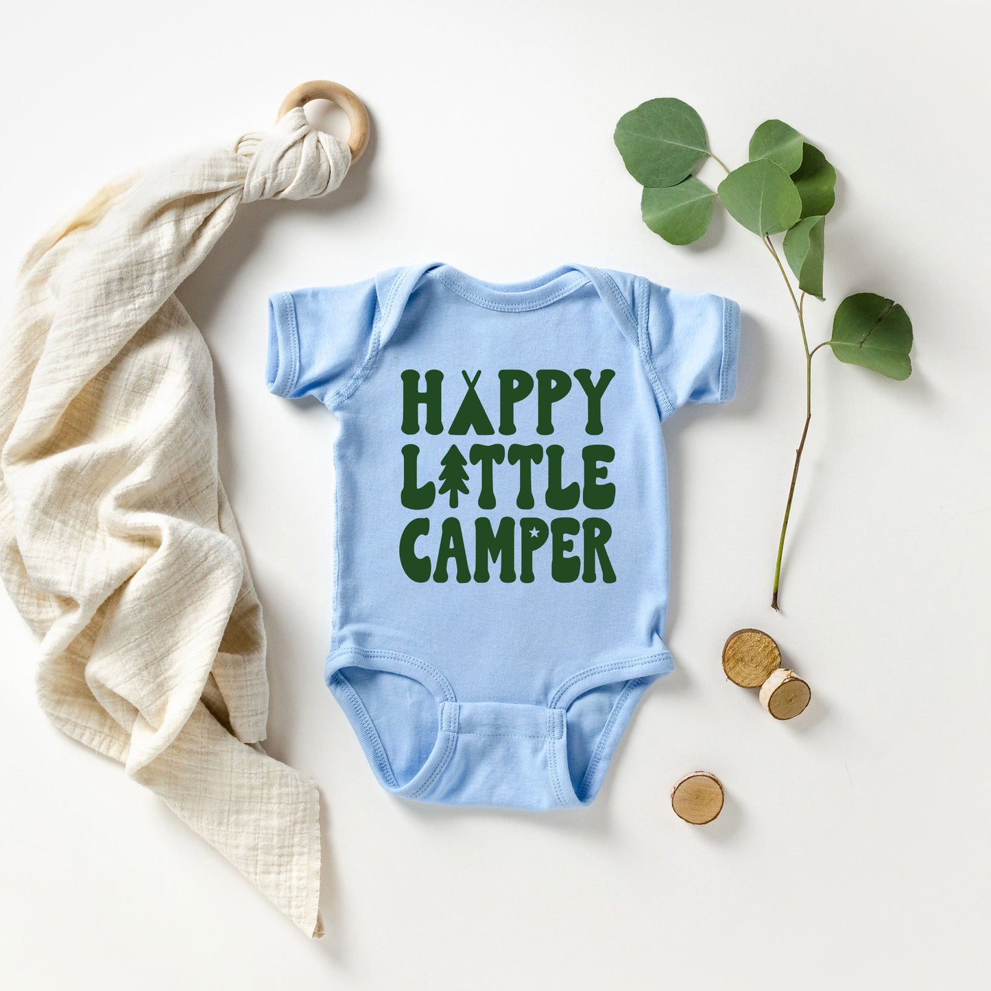 Happy Little Camper | Baby Graphic Short Sleeve Onesie
