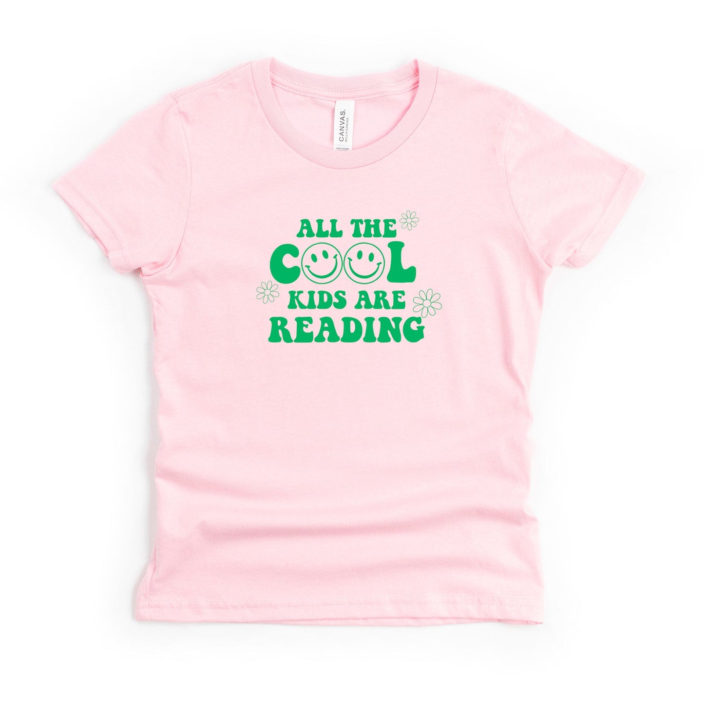 Cool Kids Are Reading Flowers | Youth Short Sleeve Crew Neck
