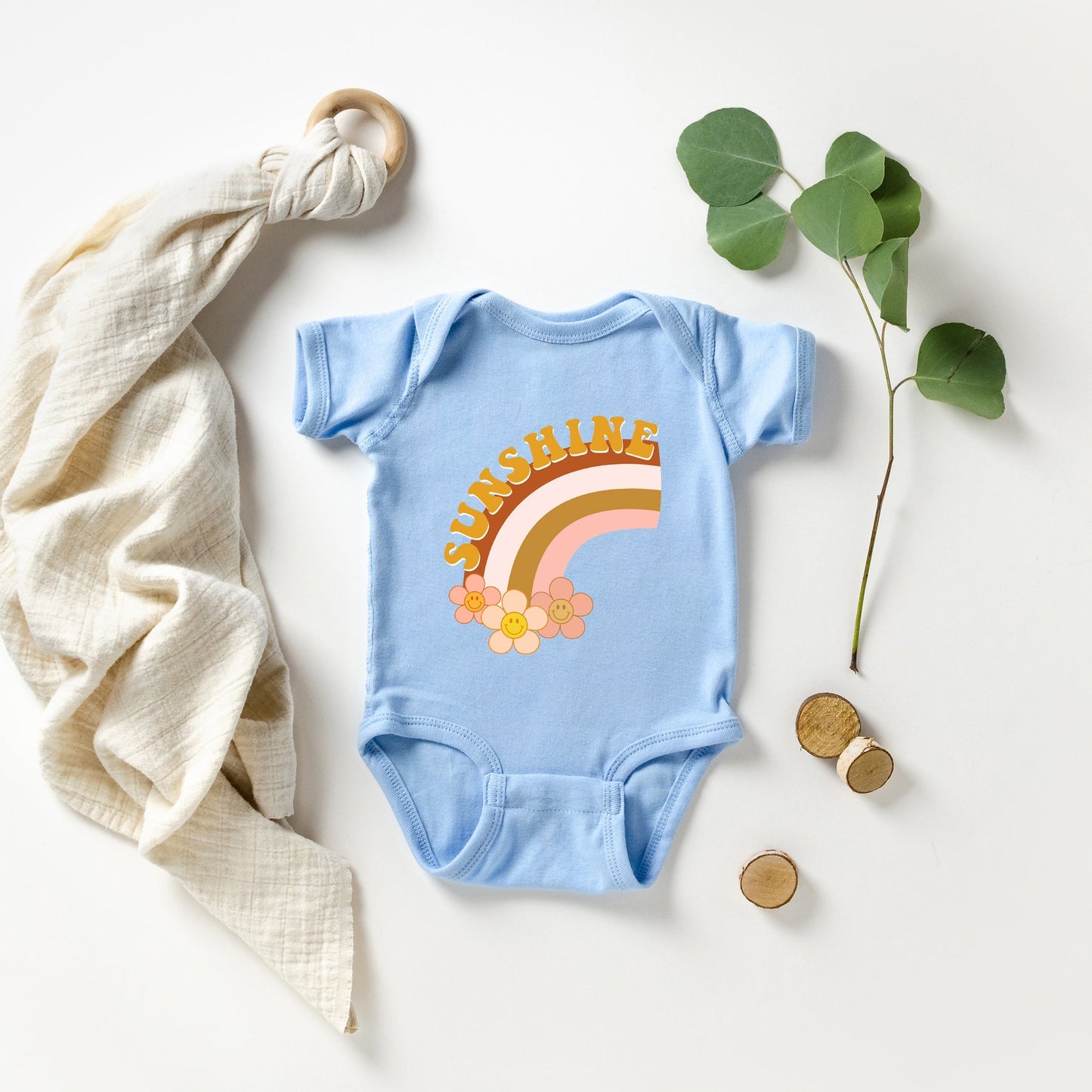 Sunshine Rainbow | Baby Graphic Short Sleeve Onesie