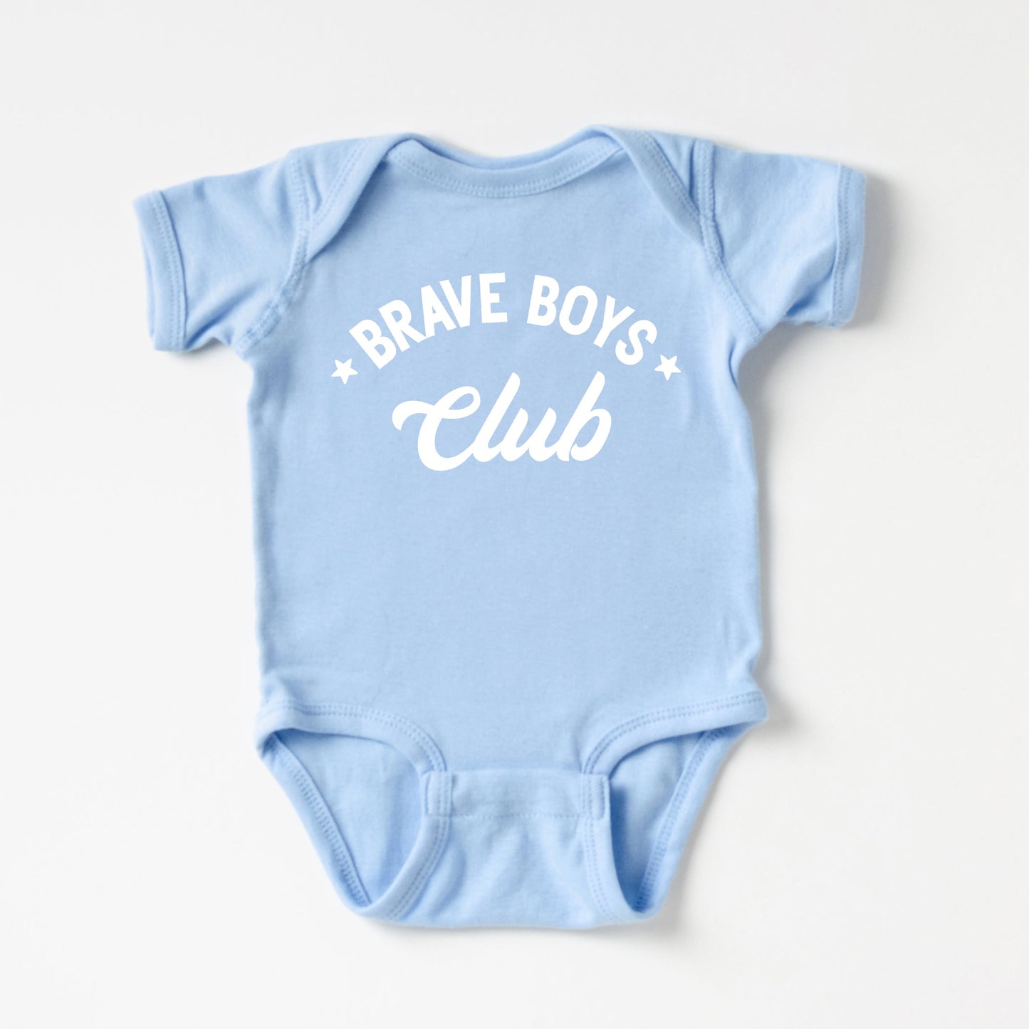 Brave Boys Club Stars | Baby Graphic Short Sleeve Onesie