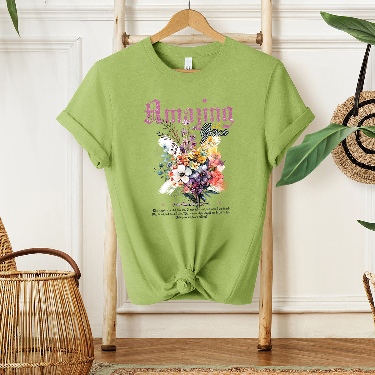 Amazing Grace Floral Bouquet | Short Sleeve Crew Neck