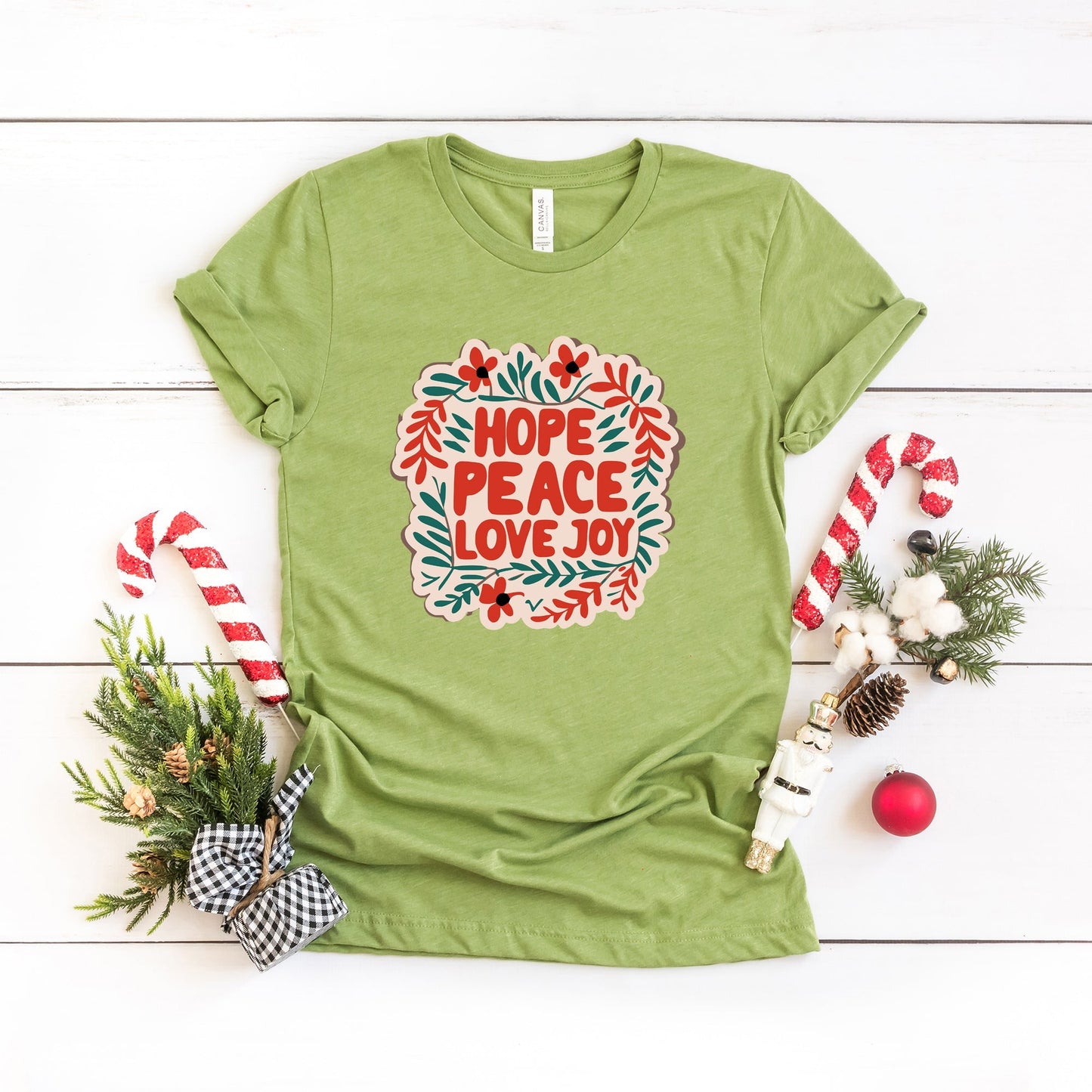 Hope Peace Love Joy | Short Sleeve Crew Neck
