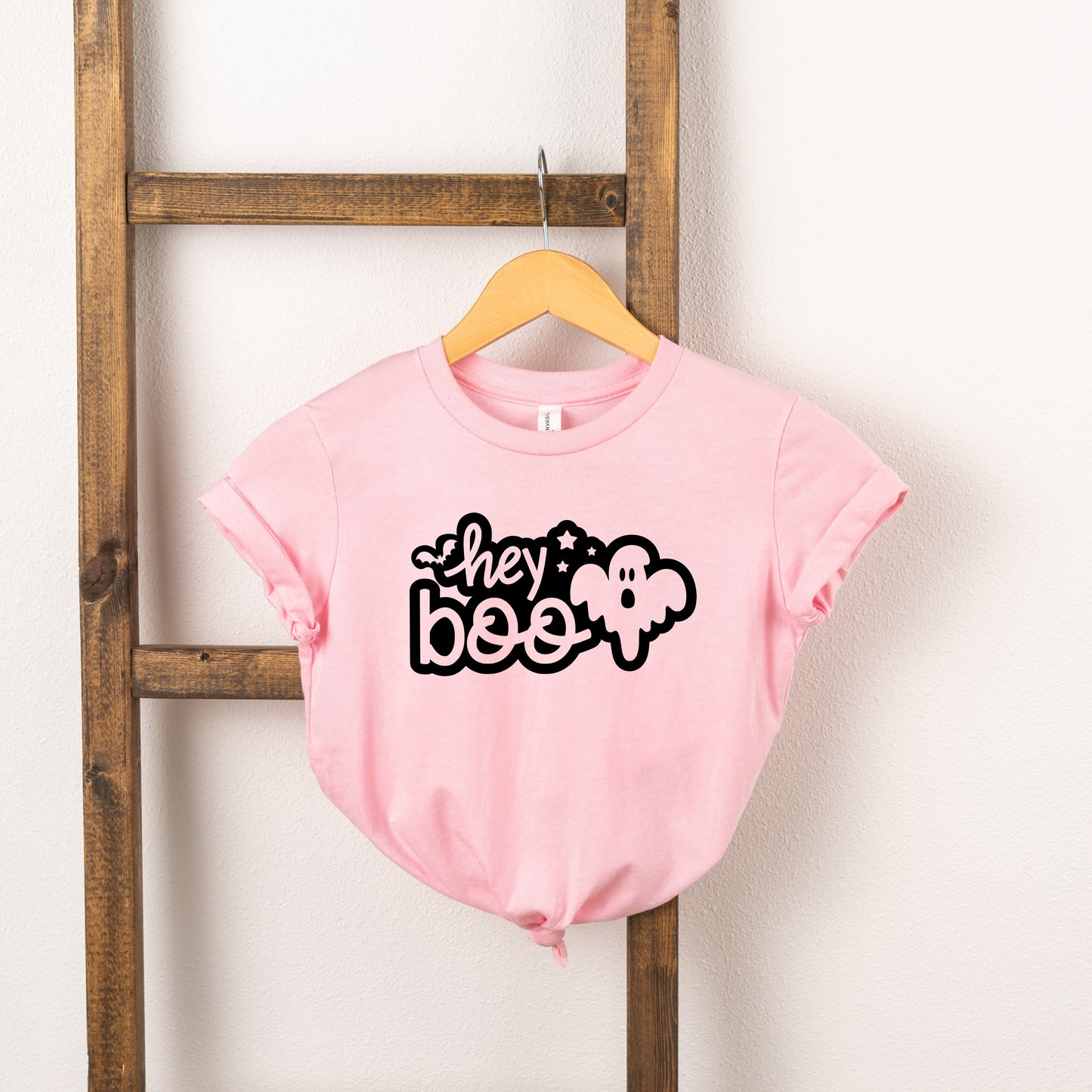 Hey Boo Ghost | Toddler Short Sleeve Crew Neck