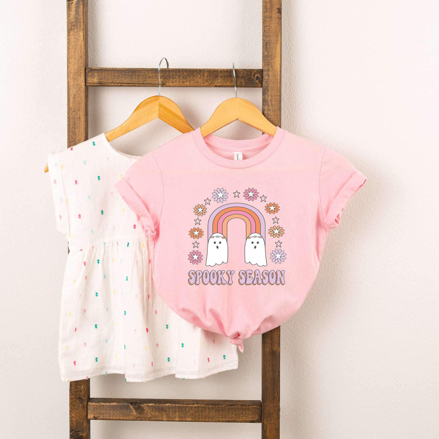 Spooky Season Rainbow | Toddler Short Sleeve Crew Neck