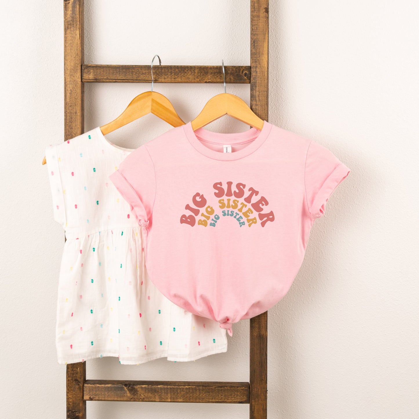 Big Sister Stacked Curved | Toddler Short Sleeve Crew Neck